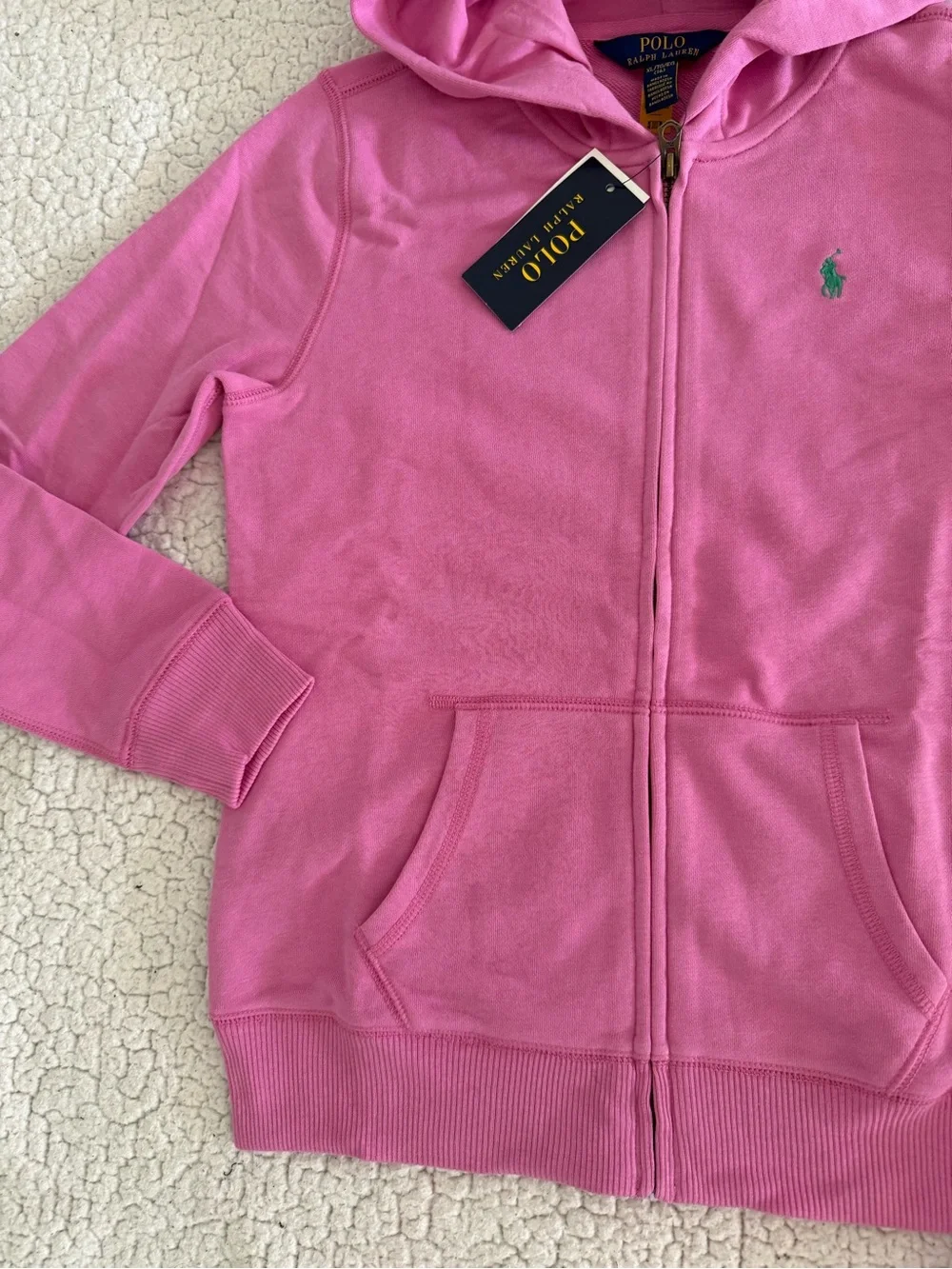 New polo Ralph Lauren Pink Girls Hoodie & Joggers Set Sz L 14-16, XL 18-20